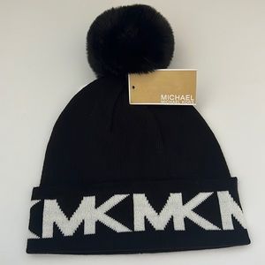 Michael Kors beanie black hat women one size